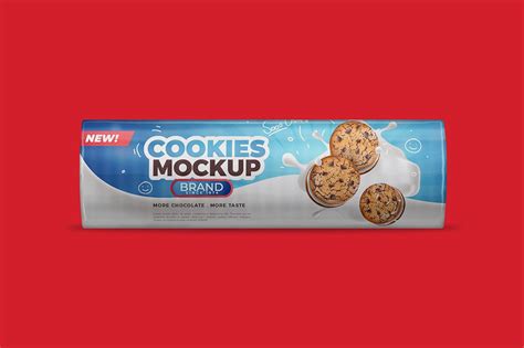 Download Round Cookie Wrapper Mock-up